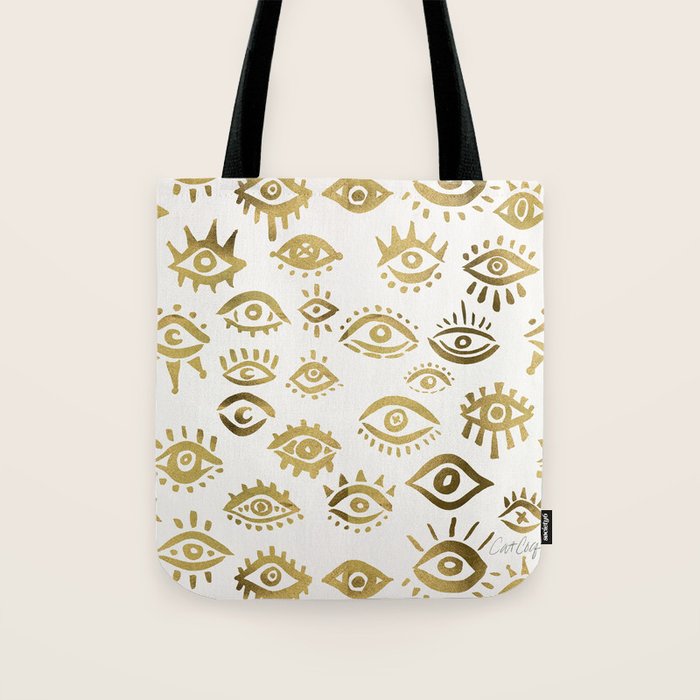 Mystic Eyes - Gold Tote Bag Gallery Image 1