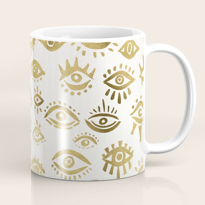 Mystic Eyes - Gold Coffee Mug Gallery Image 1