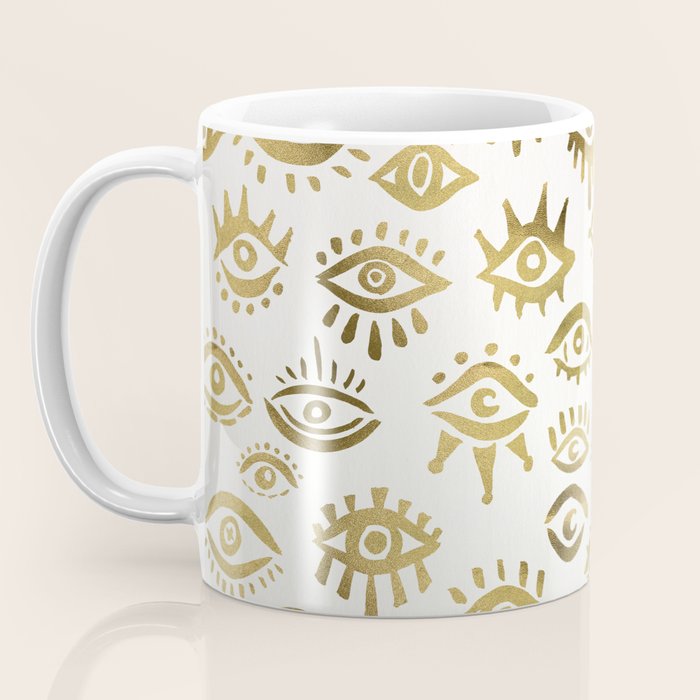 Mystic Eyes - Gold Coffee Mug Gallery Image 3