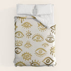 Mystic Eyes - Gold Duvet Cover Gallery Image 6