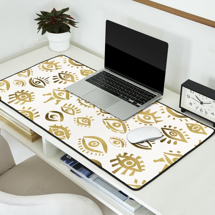 Mystic Eyes - Gold Desk Mat Gallery Image 2