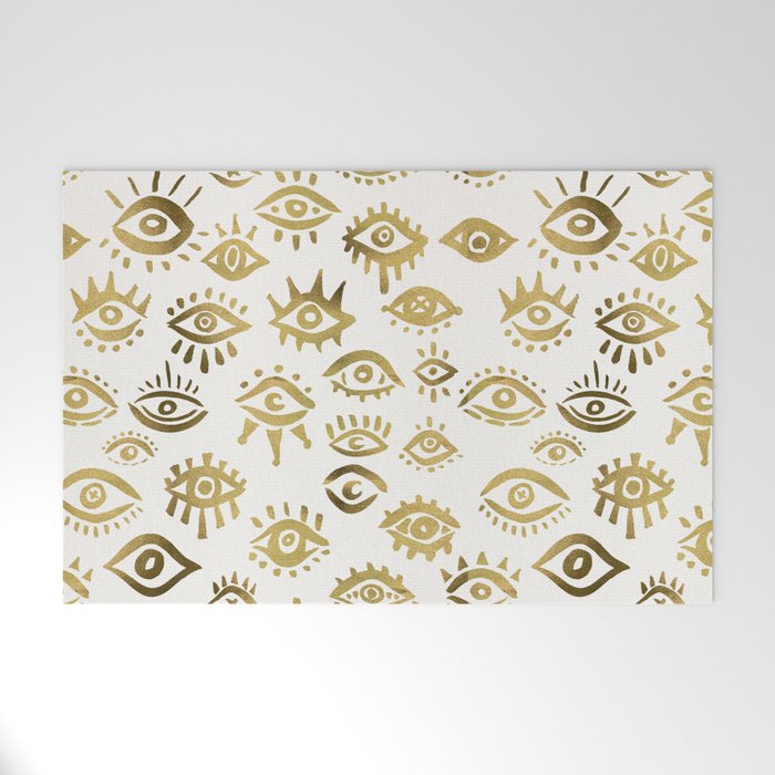 Mystic Eyes - Gold Welcome Mat Gallery Image 1