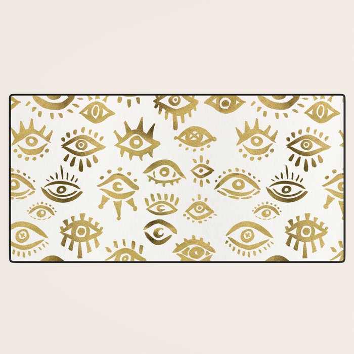 Mystic Eyes - Gold Desk Mat Gallery Image 3