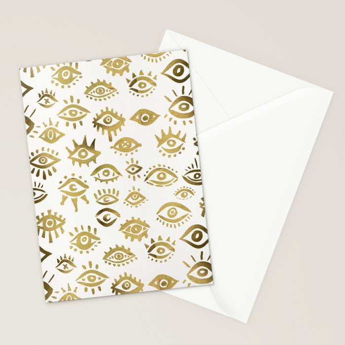 Mystic Eyes - Gold Stationery Card Gallery Image 2