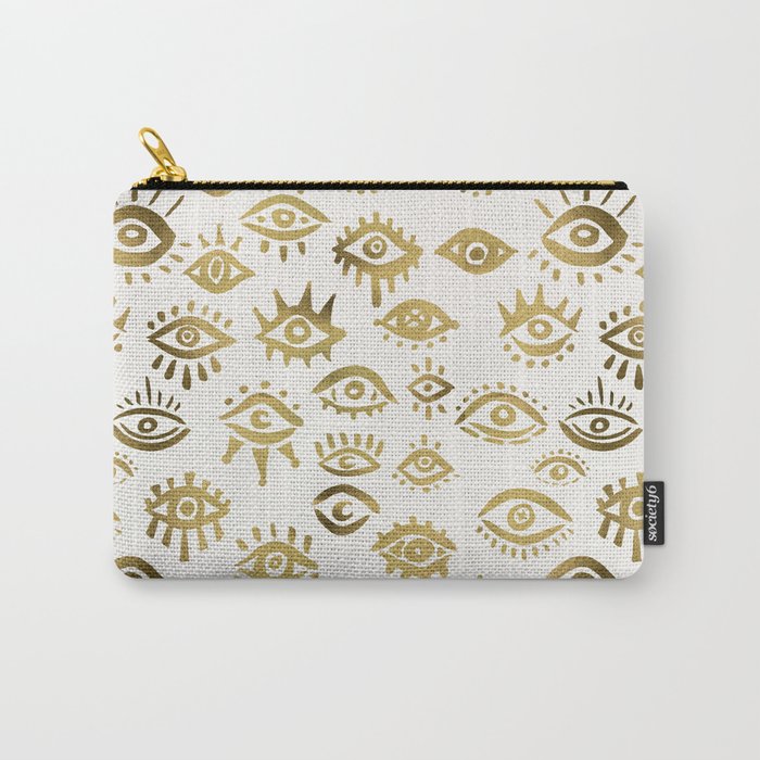 Mystic Eyes - Gold Carry All Pouch Gallery Image 1