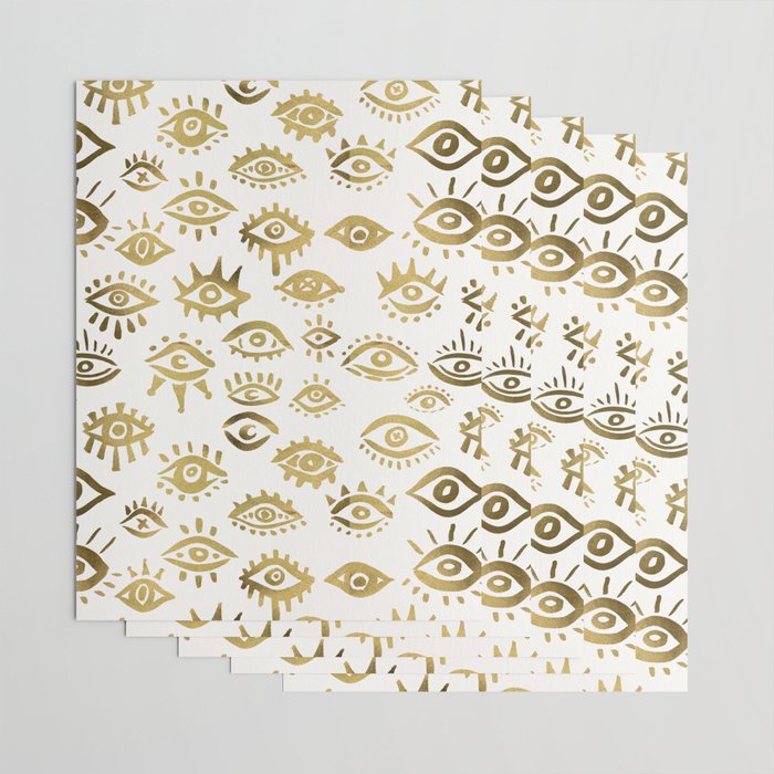 Mystic Eyes - Gold Wrapping Paper Gallery Image 3