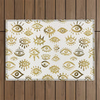 Mystic Eyes - Gold Outdoor Rug Gallery Image 1