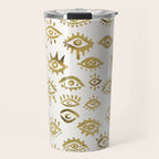 Mystic Eyes - Gold Travel Mug Gallery Image 1