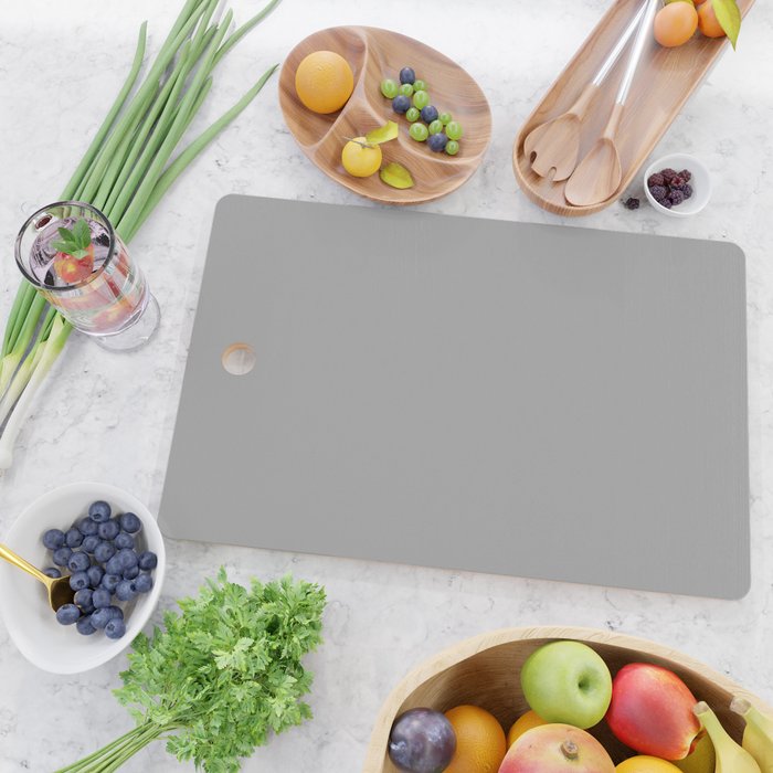 Smoke Grey Solid Color Cutting Board Gallery Image 2