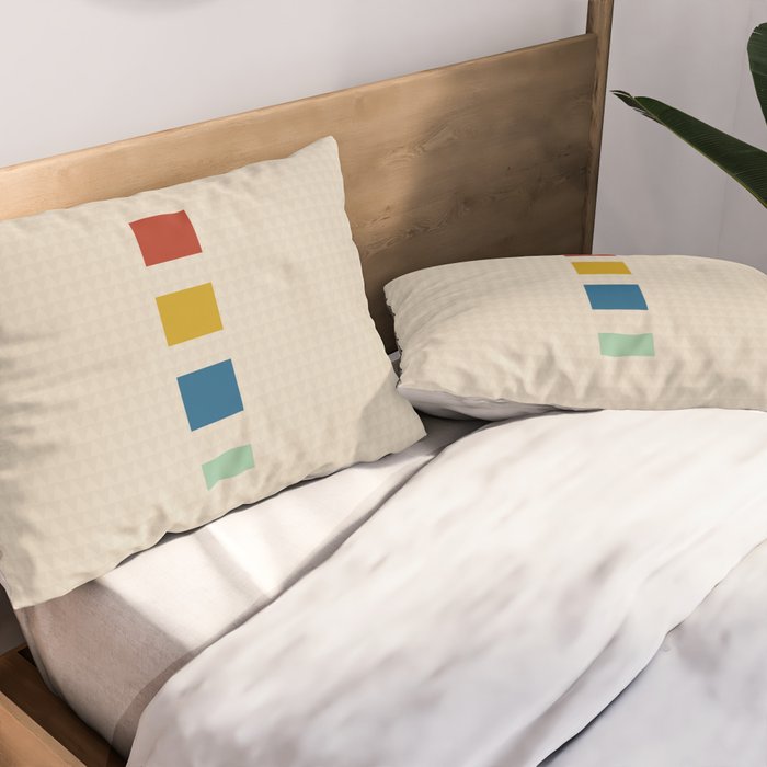 four elements II tweed and primary colors Pillow Sham Gallery Image 2