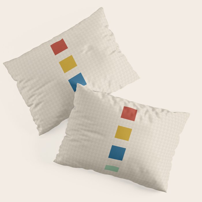 four elements II tweed and primary colors Pillow Sham Gallery Image 1
