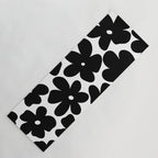 Black & White Flower - 70's Daisies Yoga Mat Gallery Image 1