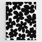 Black & White Flower - 70's Daisies Jigsaw Puzzle Gallery Image 1
