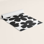 Black & White Flower - 70's Daisies Yoga Mat Gallery Image 2