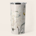 White Peonies Travel Mug Gallery Image 1