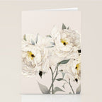 White Peonies Stationery Card Gallery Image 2