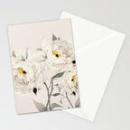 White Peonies Stationery Card Gallery Image 2