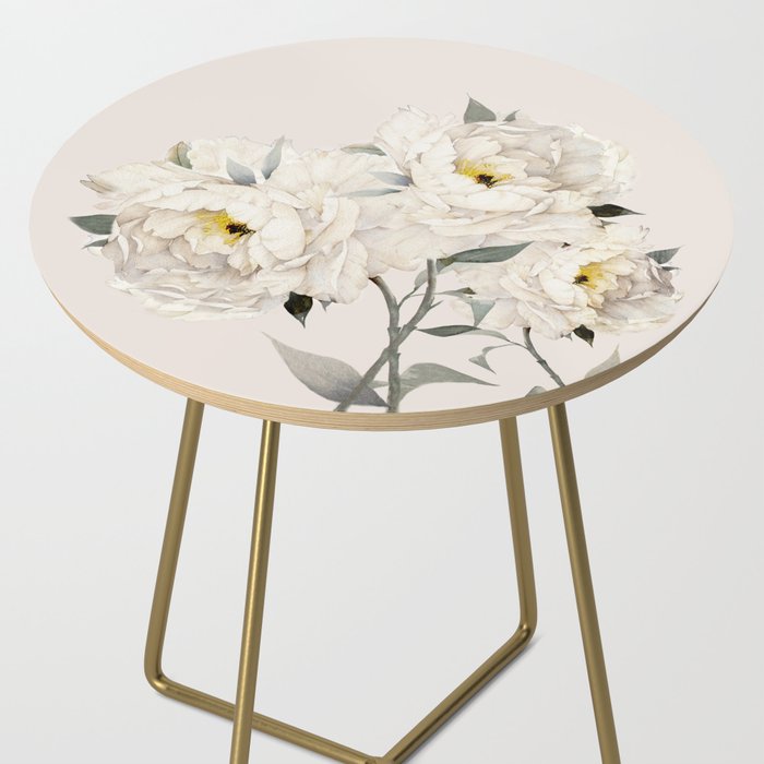 White Peonies Side Table Gallery Image 2