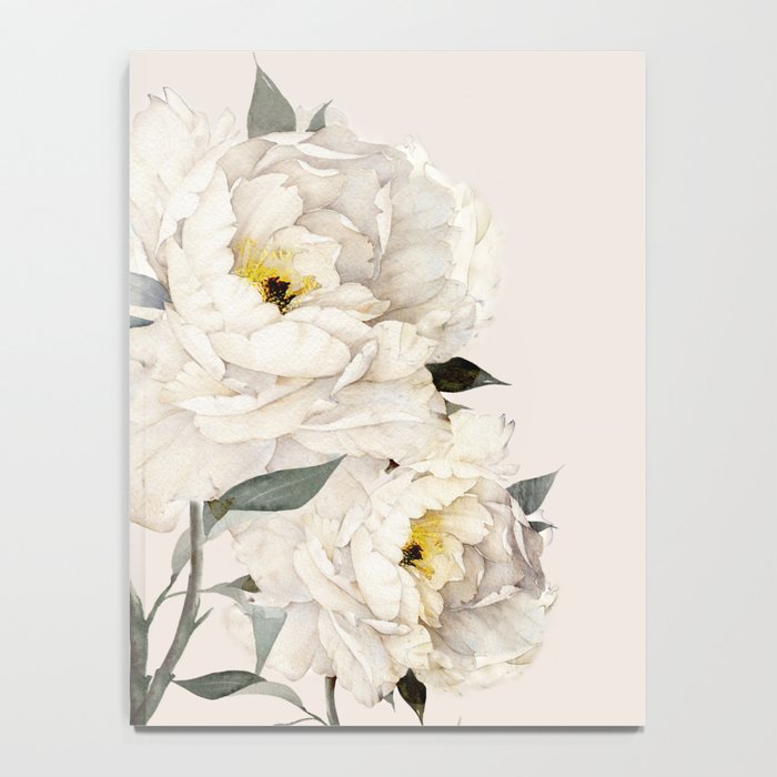 White Peonies Notebook Gallery Image 4