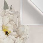 White Peonies Wall Tapestry Gallery Image 3