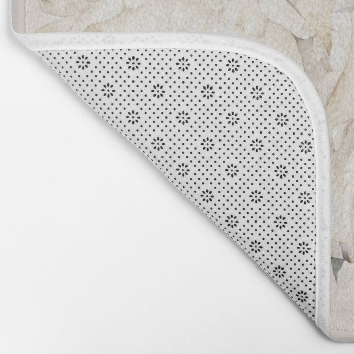 White Peonies Bath Mat Gallery Image 2