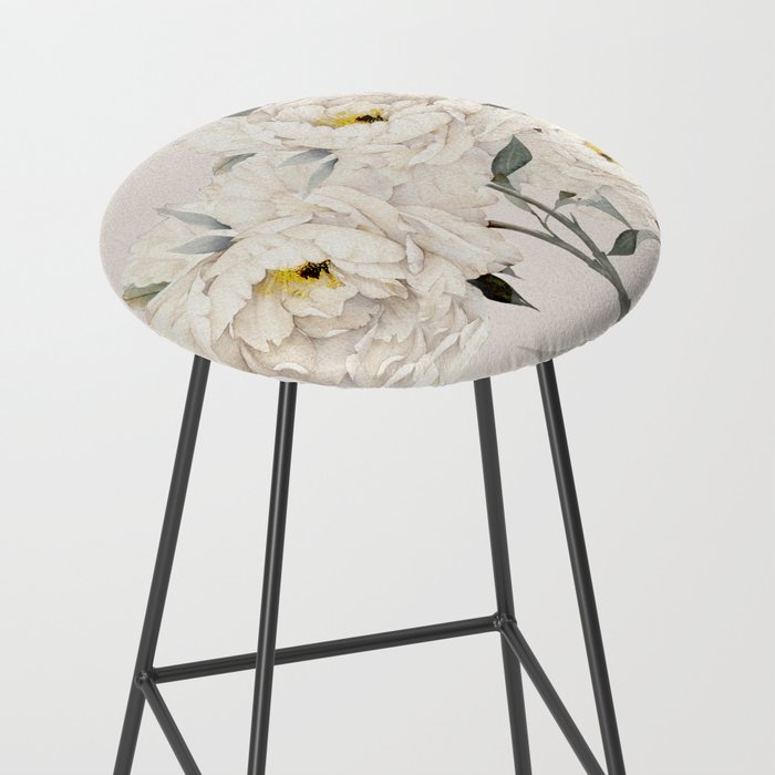 White Peonies Stool Gallery Image 2
