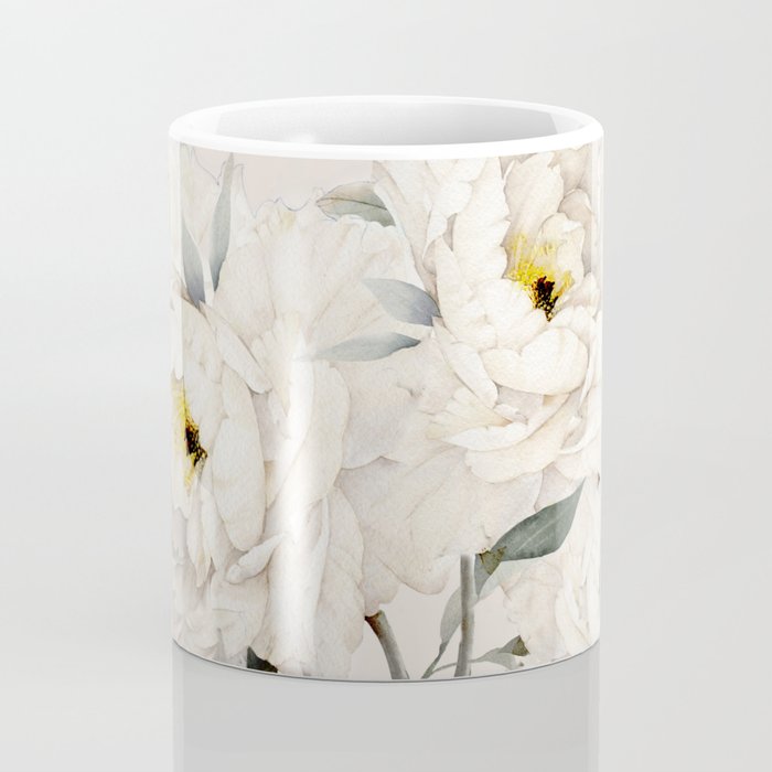 White Peonies Coffee Mug Gallery Image 4
