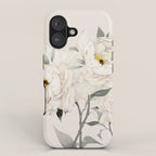 White Peonies iPhone Case Gallery Image 1