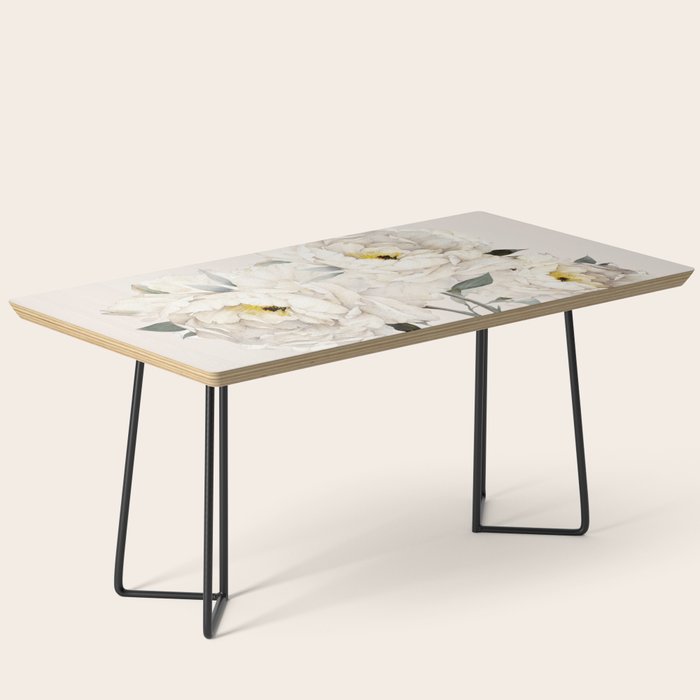 White Peonies Coffee Table Gallery Image 1
