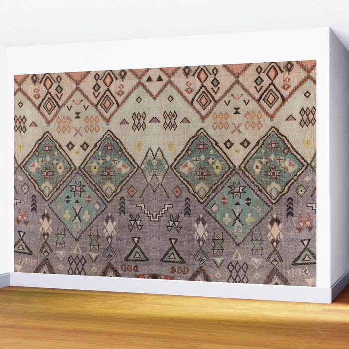 Traditional Vintage Moroccan Rug Wall Mural Gallery Image 2