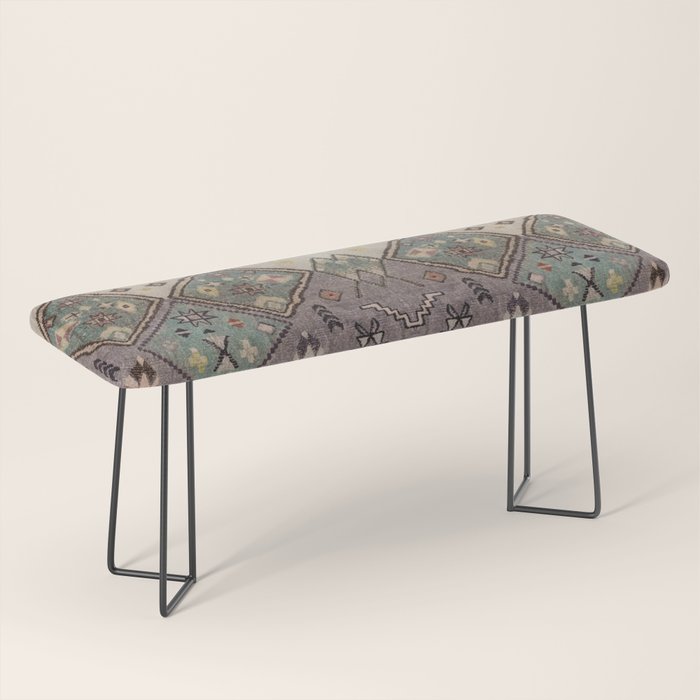 Traditional Vintage Moroccan Rug Bench Gallery Image 1