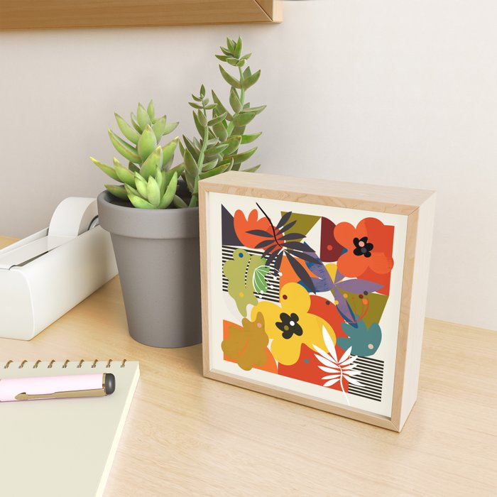mid century minimal floral Mini Art Print Gallery Image 2