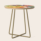 mid century minimal floral Side Table Gallery Image 1