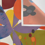 mid century minimal floral Wall Tapestry Gallery Image 3