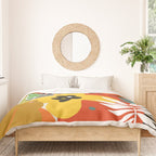 mid century minimal floral Duvet Cover Gallery Image 3