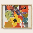 mid century minimal floral Serving Tray Gallery Image 1
