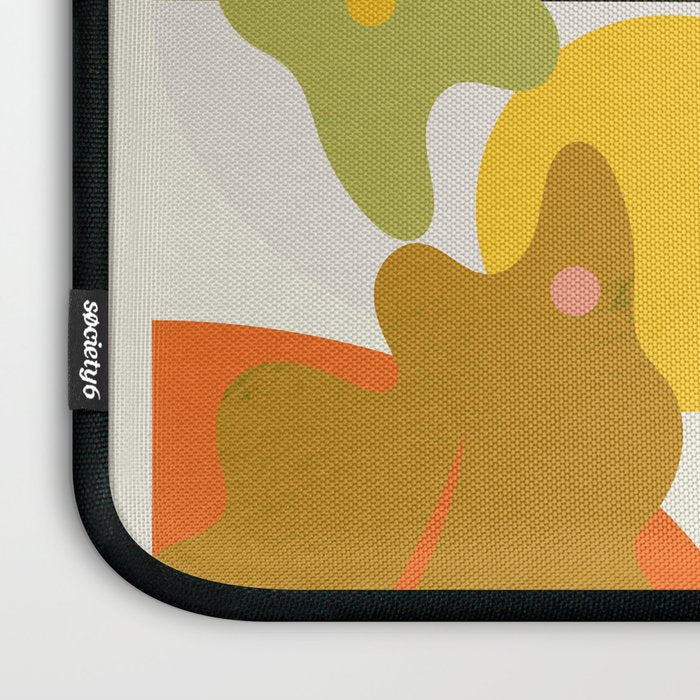mid century minimal floral Laptop Sleeve Gallery Image 3