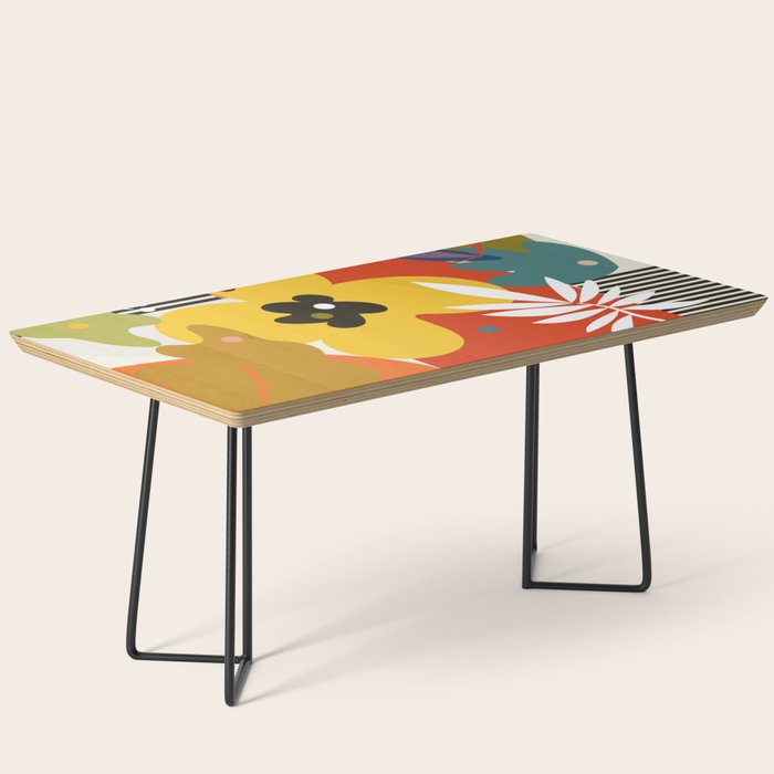 mid century minimal floral Coffee Table Gallery Image 1