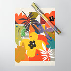 mid century minimal floral Wrapping Paper Gallery Image 1