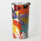 mid century minimal floral Travel Mug Gallery Image 2