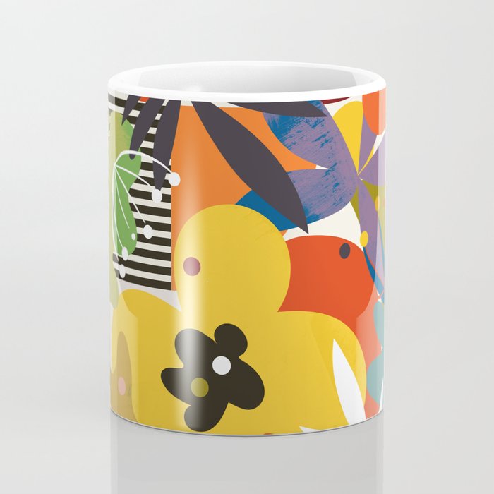 mid century minimal floral Coffee Mug Gallery Image 4