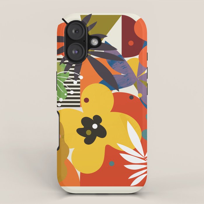 mid century minimal floral iPhone Case Gallery Image 1