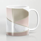 Geometric Art, Rose Gold, Blush Pink, Marble Prints Coffee Mug Gallery Image 1