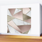 Geometric Art, Rose Gold, Blush Pink, Marble Prints Wall Mural Gallery Image 2