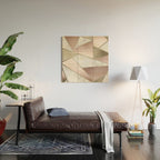 Geometric Art, Rose Gold, Blush Pink, Marble Prints Wood Wall Art Gallery Image 2