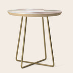 Geometric Art, Rose Gold, Blush Pink, Marble Prints Side Table Gallery Image 1