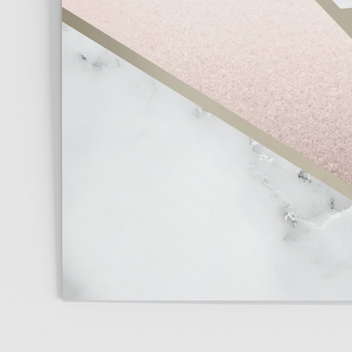 Geometric Art, Rose Gold, Blush Pink, Marble Prints Poster Gallery Image 3