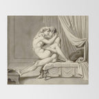 Jean Frédéric Maximilien de Waldeck Erotic Lovers III Throw Blanket Gallery Image 2