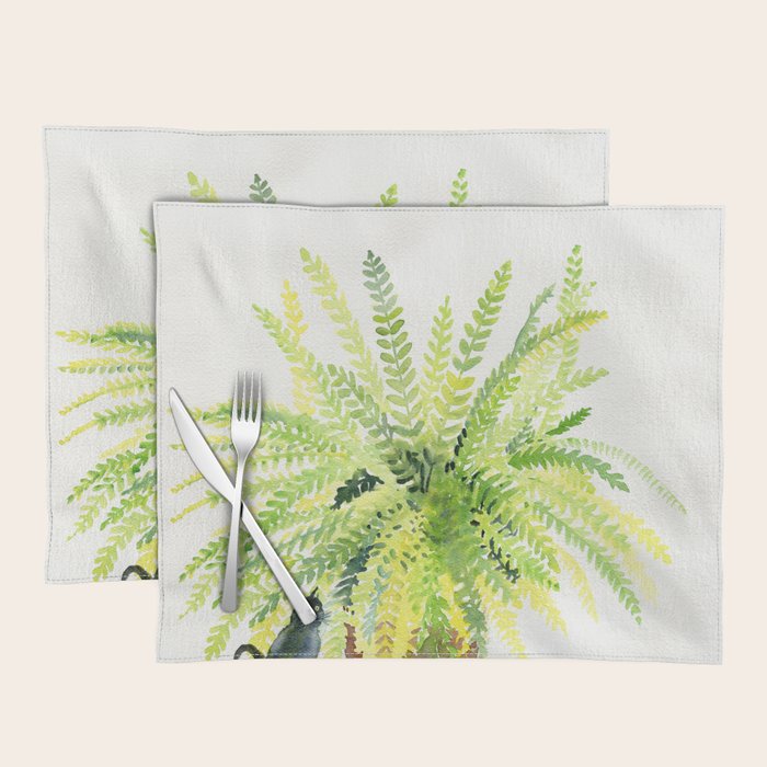 Cat and Fern Placemat Gallery Image 1