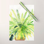 Cat and Fern Wrapping Paper Gallery Image 1